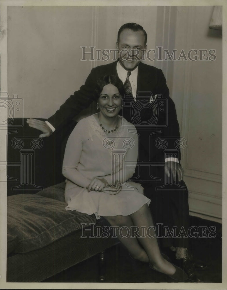 1929 Press Photo Mr &amp; Mrs RG Guthrie Chicago - Historic Images