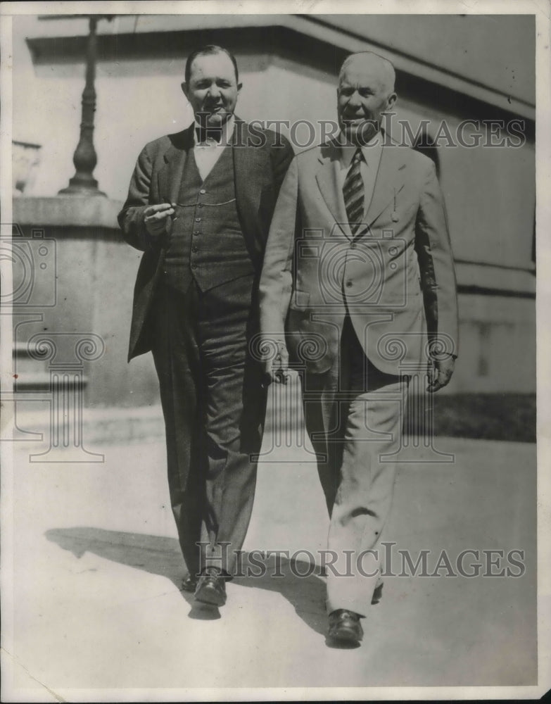 1929 Press Photo Atty Gen Percy Saint &amp; Asst Atty Gen Wood Thompson - Historic Images