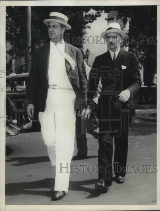 1936 John S Farnsworth & Deputy US Marshal Clayton Gasque - Historic Images