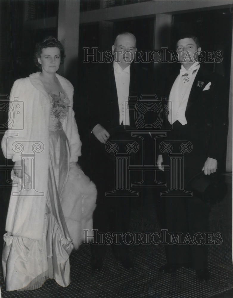1939 Press Photo Dr. Joseph I Gevaert Mrs. Cevaert, Herbert Hoover - Historic Images