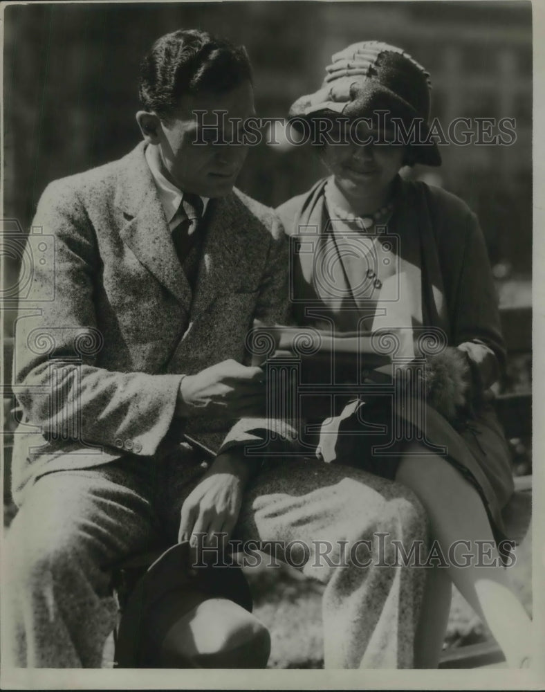 1929 Press Photo Professor Sheldon Glueck Eleanor Glueck Harvard College - Historic Images