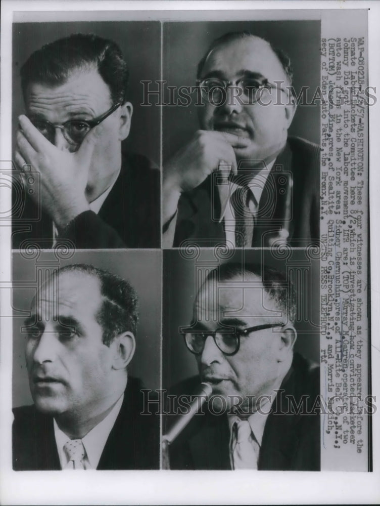 1957 Press Photo Murray Garren, Sidney Chernuchin, Jerome Fine, M. Ehrlich - Historic Images