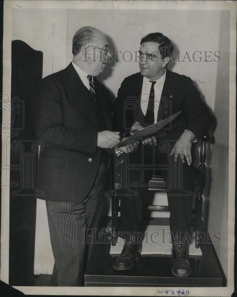 1935 Sain Streppone Edward Reilly Trial Witness Fisch - Historic Images