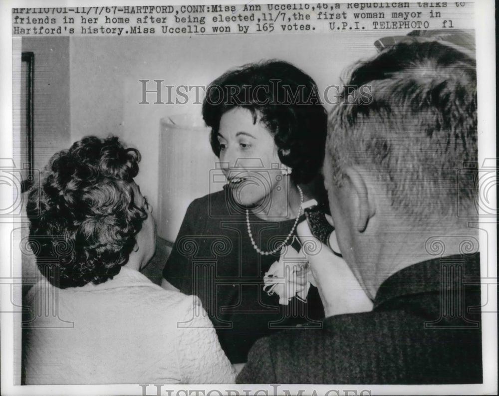 1967 Press Photo Miss Ann Uccello Republican First Woman Mayor Connecticut - Historic Images