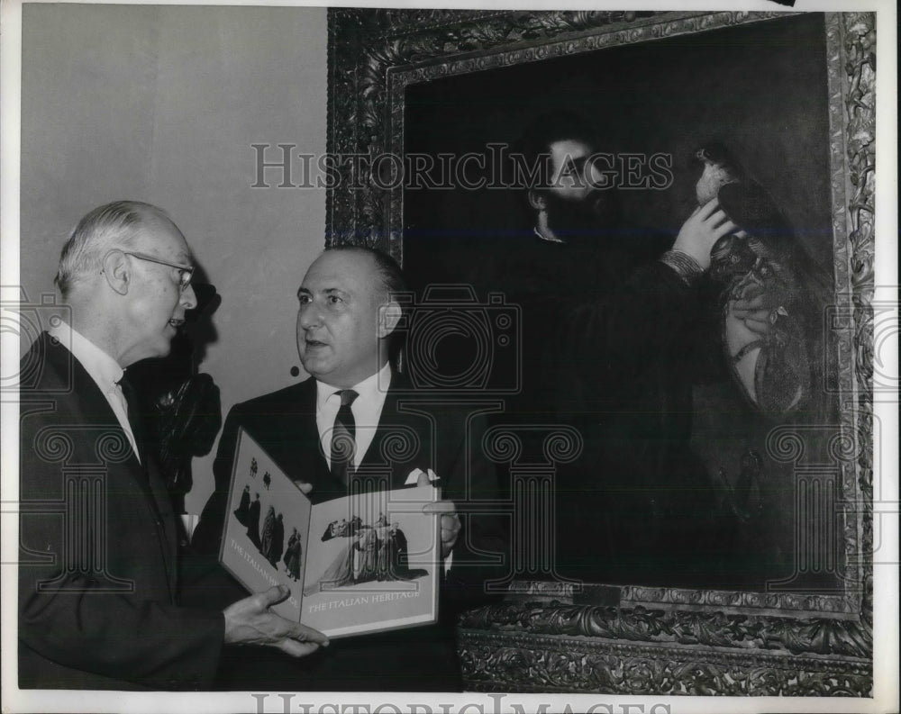 1967 Press Photo NY, Prof C Seymour Jr of Yale &amp; Italian VC di Montezemolo - Historic Images