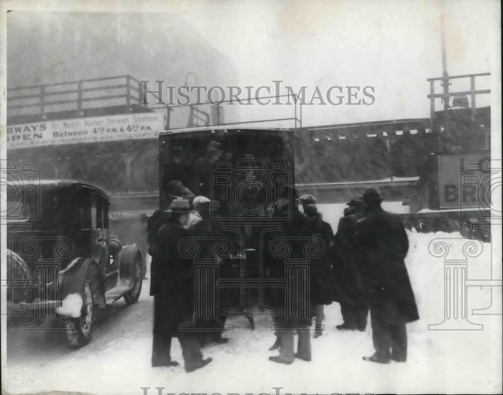 1929 A blizzard ties up traffic in Chicago, Ill - Historic Images