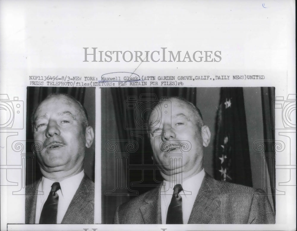 1957 Press Photo Maxwell Gluck Of Garden City CA-Historic Images