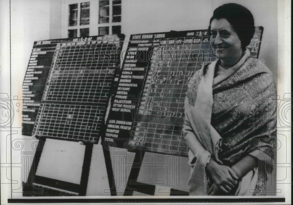 1967 Press Photo Indian Prime Minister Indira gandhi-Historic Images