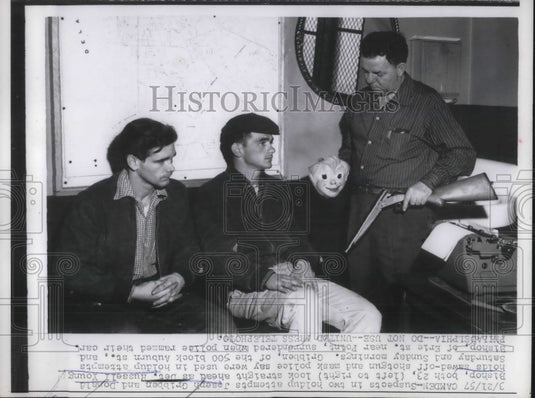 1957 Press Photo Robbery Suspects Joseph Gribben & Donald Bishop-Historic Images