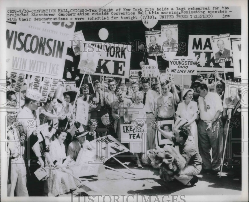 1952 Press Photo Chicago, Ill Convention for election of Pres. Eisenhower-Historic Images