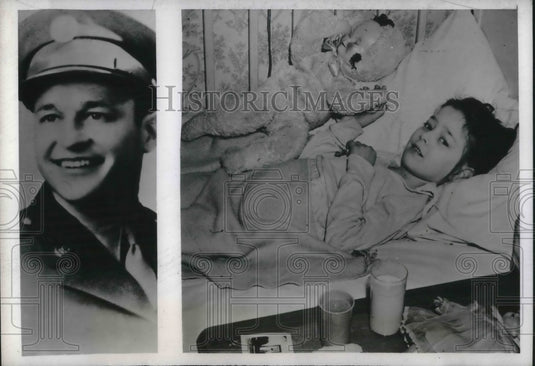 1944 Press Photo Critically Ill Edna Hahn Calls for her Father Sgt. William Hahn - Historic Images