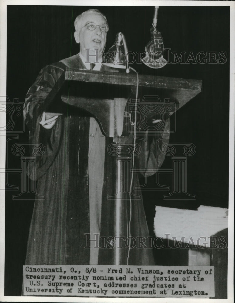 1946 Press Photo Fred Vinson, Secretary of Treasury-Historic Images