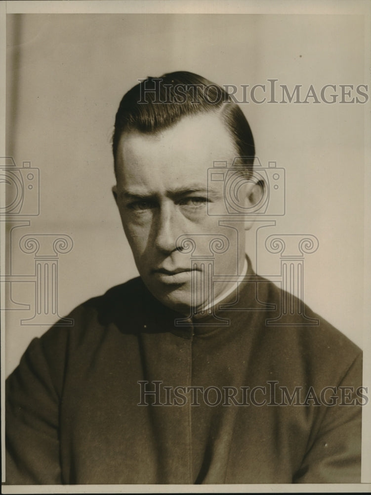 1929 Press Photo Brother George Selges in Clerical Robes at St. Ignatius College - Historic Images