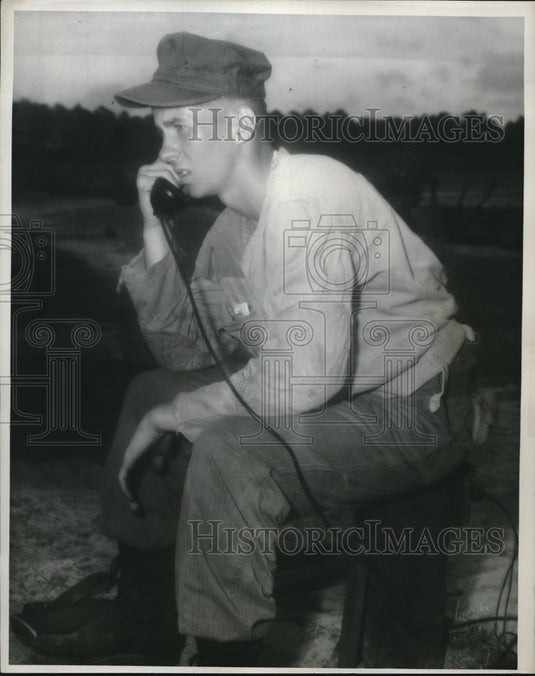 1956 Marine Reservist Pvt. Kenneth F. Drost at Camp Lejeune - Historic Images