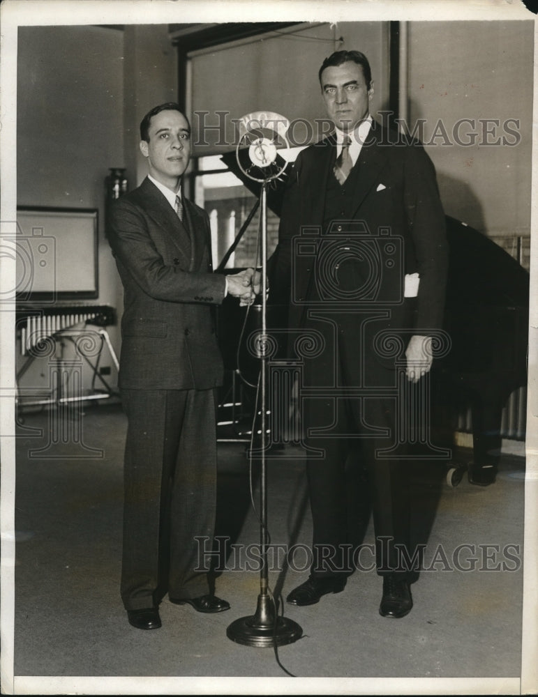 1932 Press Photo Hamilton Fish Jr. and Marcus Duffield At American Legion Debate - Historic Images