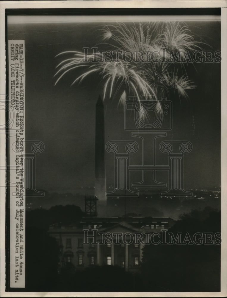 1950 Press Photo Independence Day Celebration Over Washington Monument-Historic Images