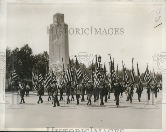 1933 Press Photo Pennsylvania American Legion Parade in Philadelphia-Historic Images