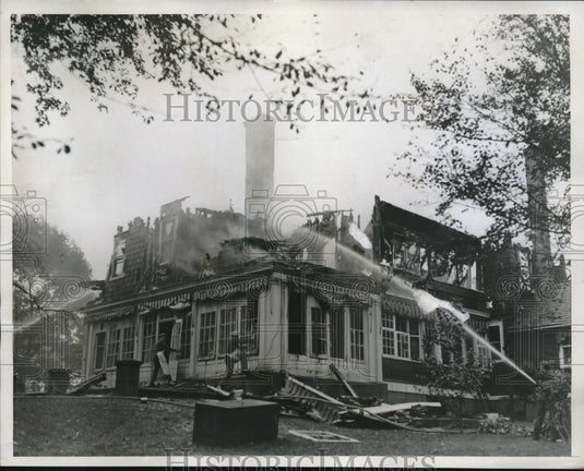 1934 Press Photo Hospital fire, 25 Tubercular patients saved at the Sanatorium-Historic Images