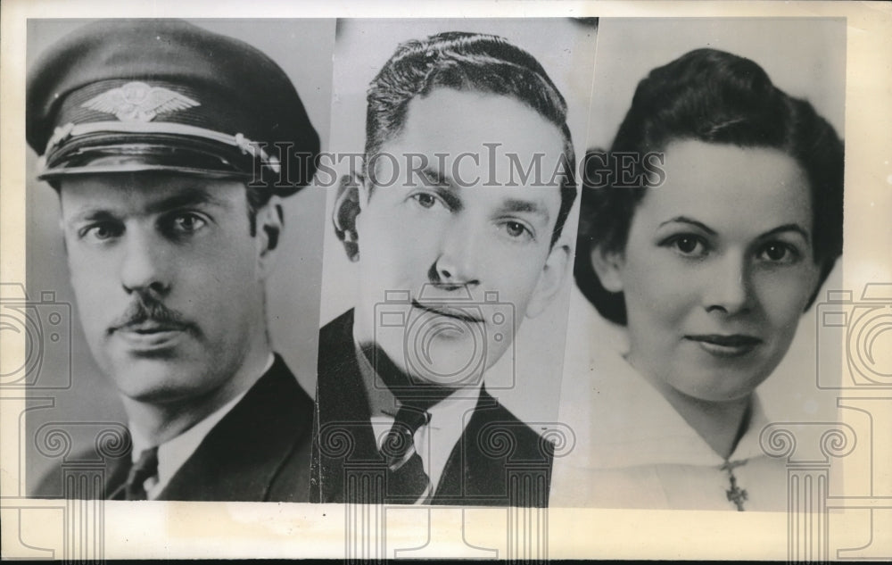 1941 Press Photo Crew of Northwest Airliner that Crashed-Historic Images