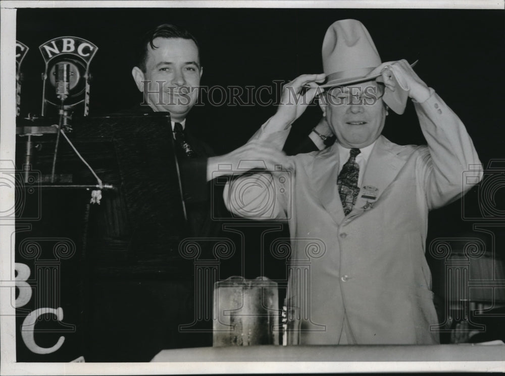 1938 Governor James V. Allred with William Green of A.F. of L. - Historic Images