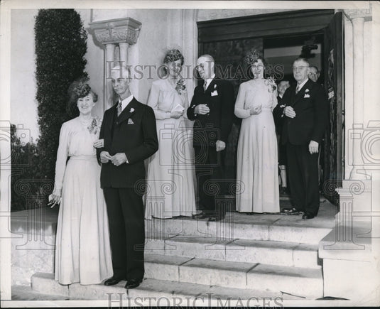 1945 Press Photo Ida & John Martin, Loretta & Peter Kirsch - Historic Images