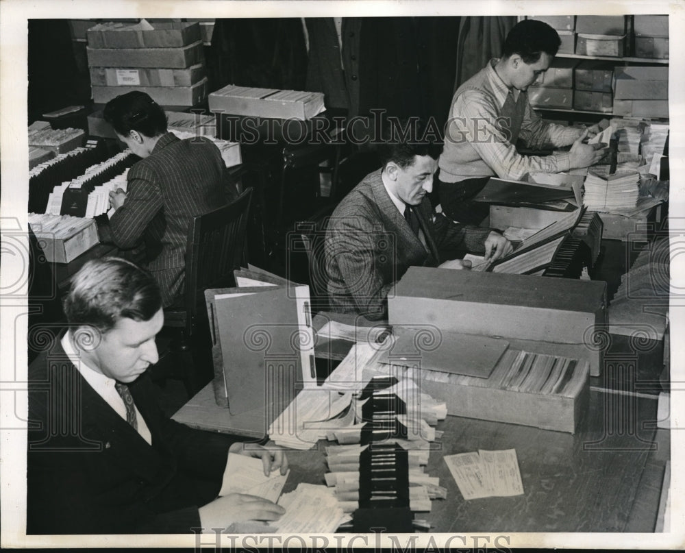 1944 WWII Vets now work as Civil Service Tax clerks - Historic Images
