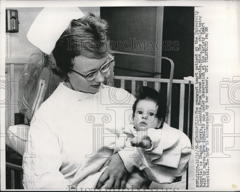 1958 Sharon Vonvra Nurse Jane Kobel - Historic Images