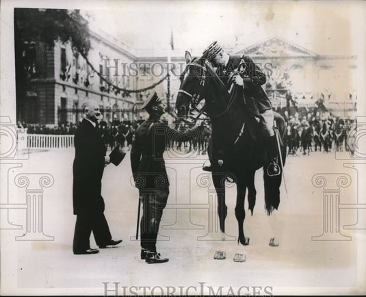 1938 Press Photo Scene from the official reception for King & Queen of Britain - Historic Images