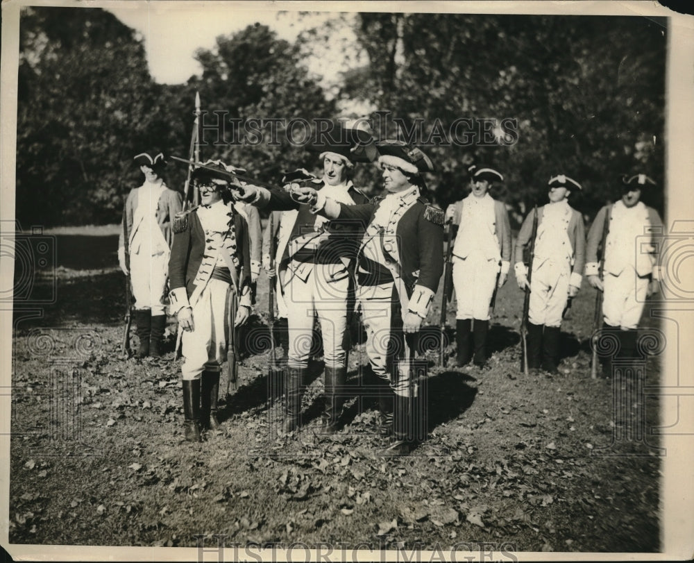 1930 TJ Morgan, JW Ellison & Sgt Warren at reenactment - Historic Images