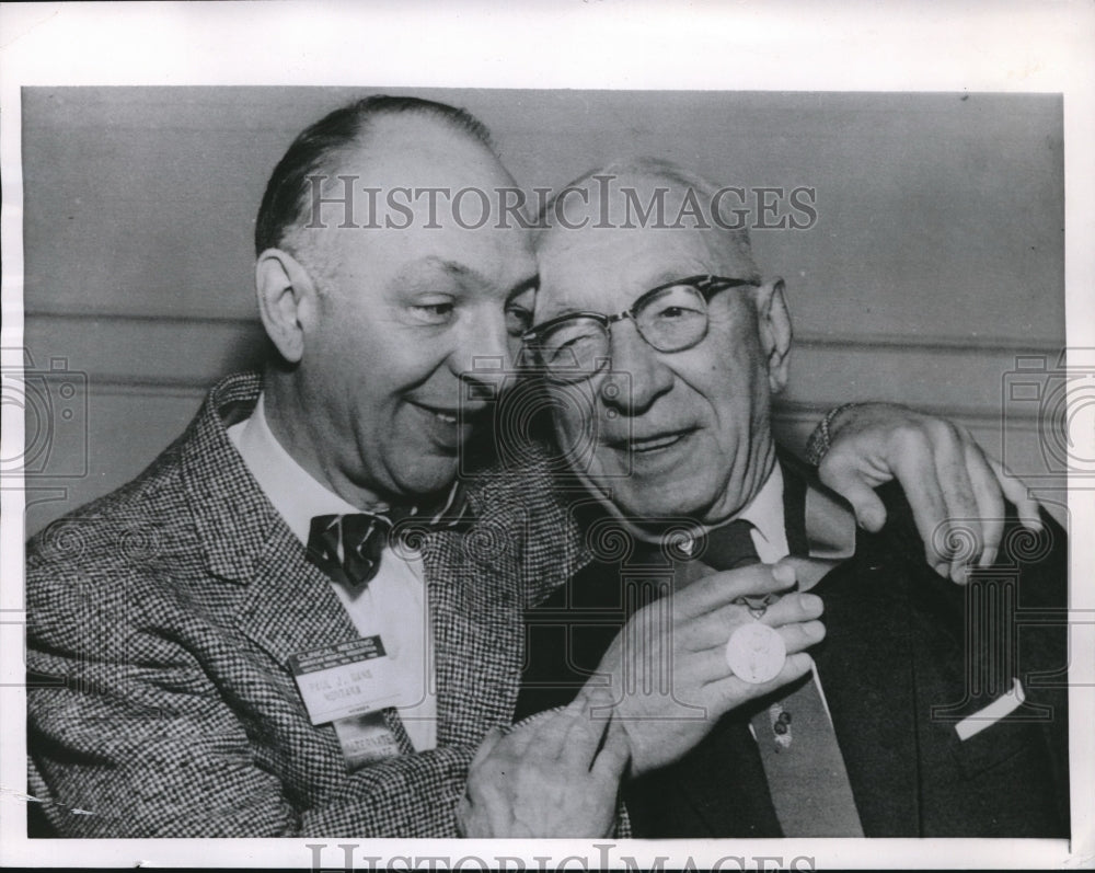 1956 Dr. Paul J. Gans with Father, Dr. Edward M. Gans - Historic Images