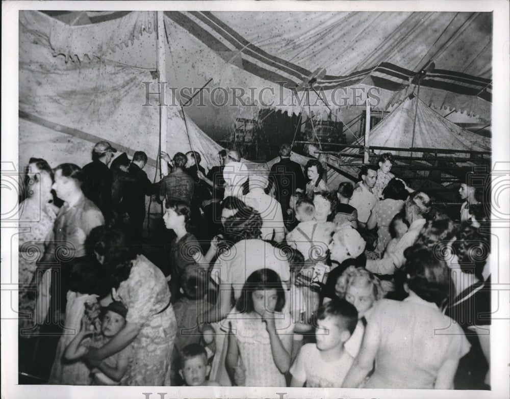 1950 Mills Brothers Circus Tent Collapses Due to Heavy Rain Michigan - Historic Images