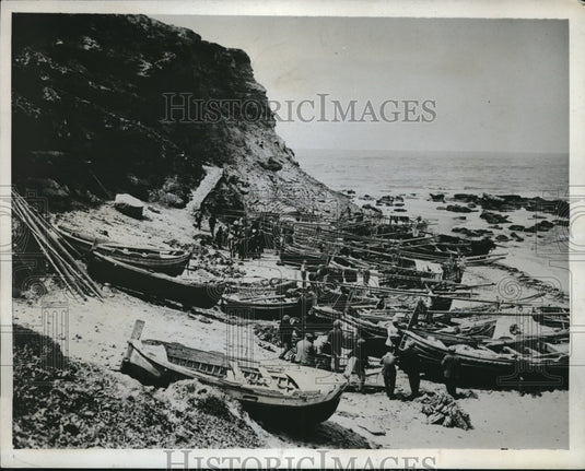 1934 Press Photo Sicilian Fishermen - Historic Images