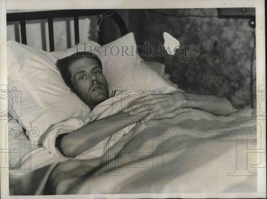 1932 Patrolman John Kennedy Recovers From 13th Operation - Historic Images