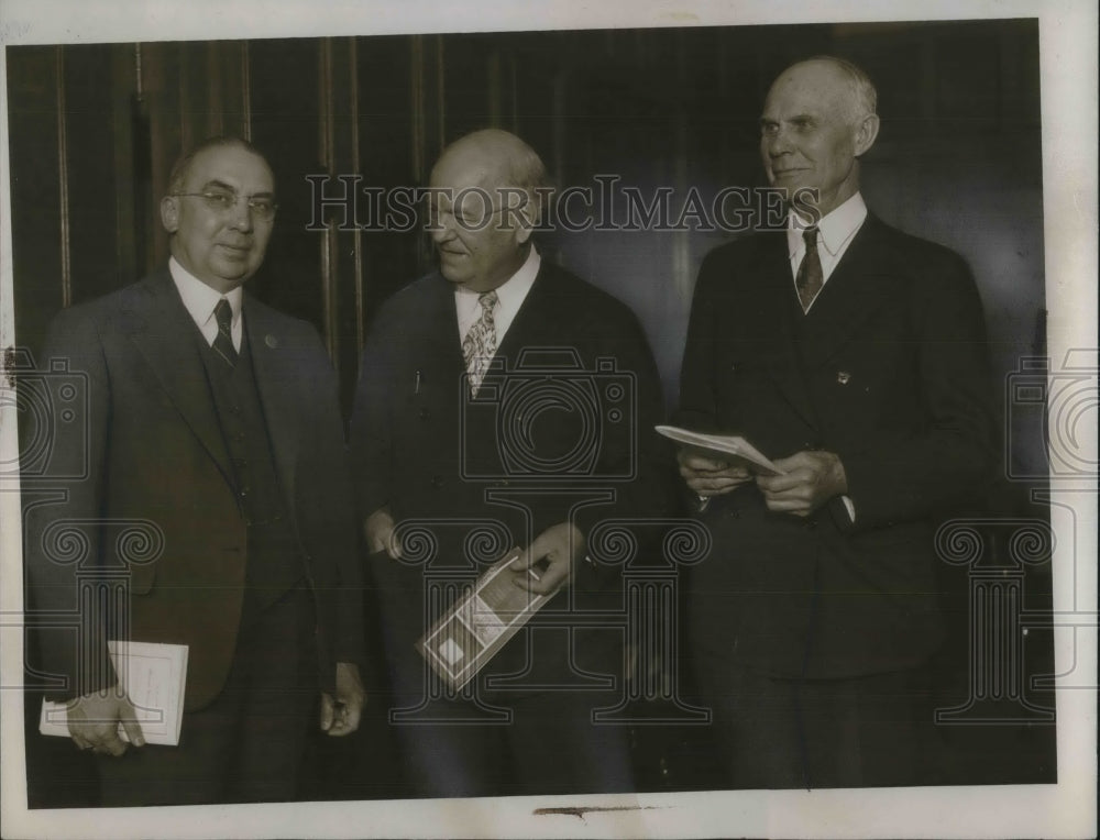 1934 Press Photo Reverend&#39;s Joseph Vance, William Bierderwolf &amp; Herbert Smith-Historic Images