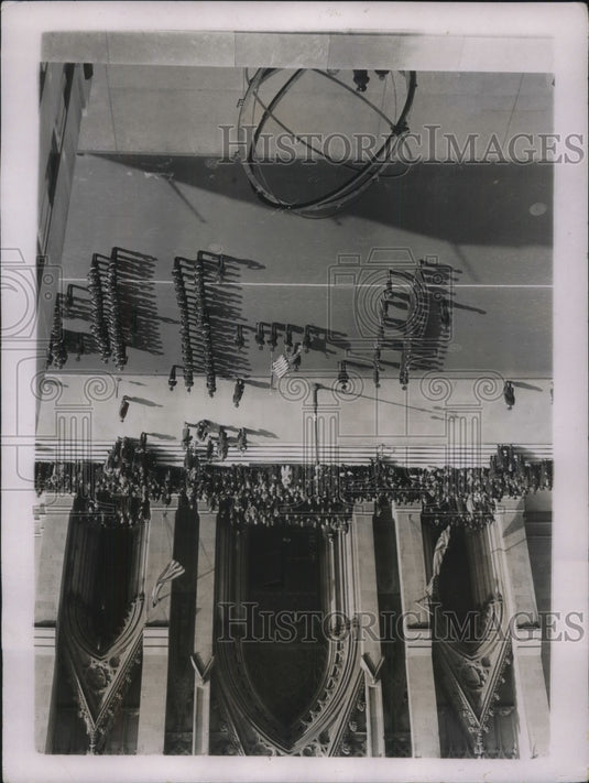 1937 Press Photo NYC, St Patrick's Cathedral, parade in honor of St Patrick - Historic Images