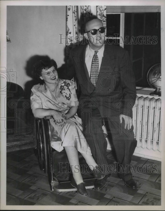 1951 Press Photo Mr. & Mrs. Charles Medick After Wedding - nec01827 - Historic Images