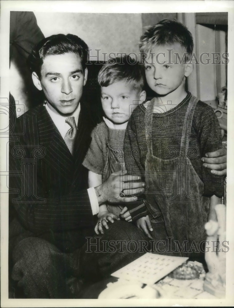 1938 Press Photo Izzy Crasick Harry Jr. Ronnie Mrs. Nan Murdoch-Historic Images