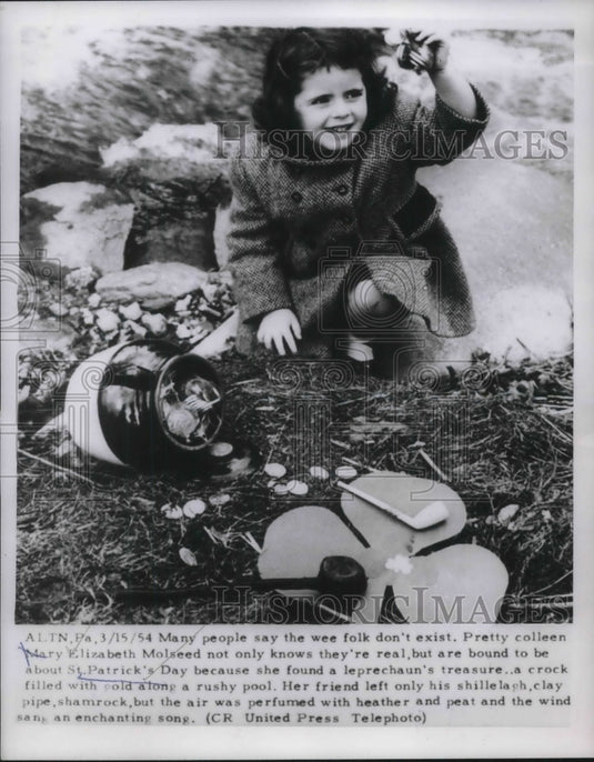 1954 Mary Elizabeth Molseed St. Patrick's Day - Historic Images