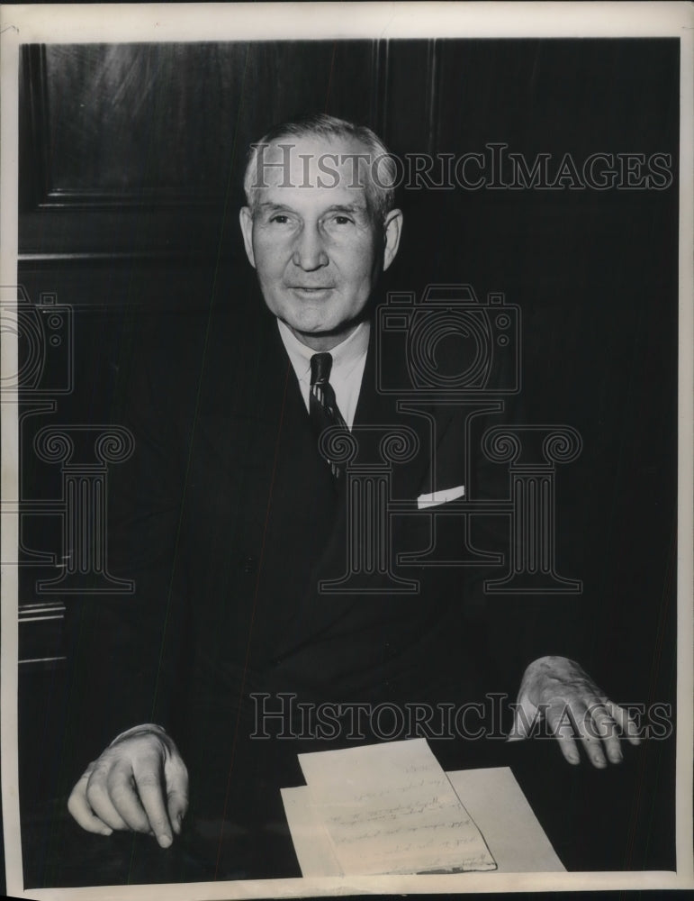 1944 Press Photo Sewell Avery, chairman of Montgomery Ward &amp; Co in Chicago-Historic Images