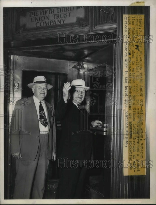 1947 Veteran AFL President William Green in Ohio - Historic Images