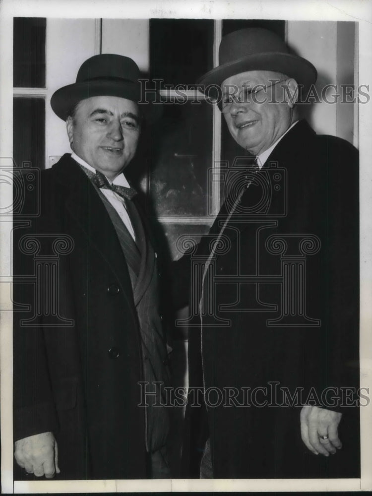 1941 Press Photo AFL President William Green &amp; Vp of AFL Matthew Woll - Historic Images