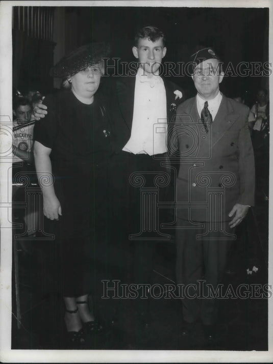 1948 Jack Mason 17 Year Old Governor of Buckeye Boys State & Parents - Historic Images