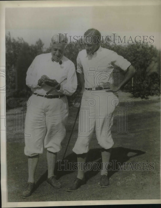 1930 RE Sargeant Jr of Boston & dad at Miami Beach, Fla. golf - Historic Images