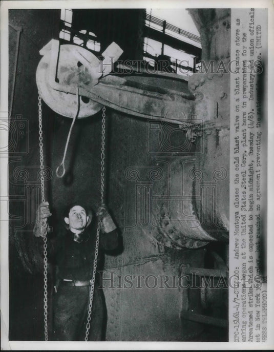1952 Andrew Montoya Closes Steel Corp. Plant Preparing For Strike - Historic Images