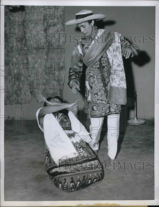 1960 Madagascar dancers H Barijaona & Monique Ramalalasao - Historic Images