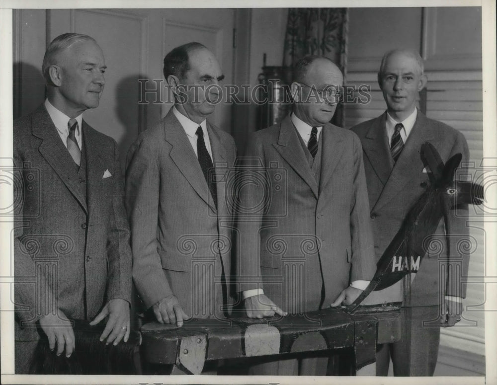 1936 Admiral Arthur Hepburn and Other Navy Officers - Historic Images