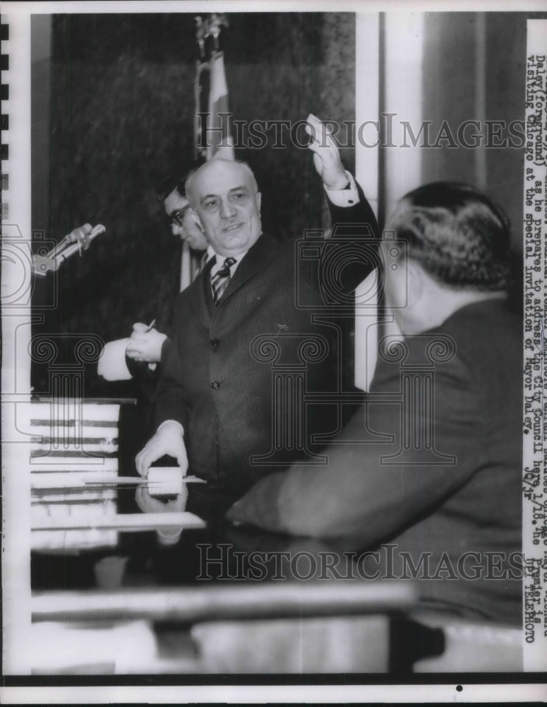 1932 Press Photo Premier Visits Chicago With Mayor Daley - nec02499 - Historic Images