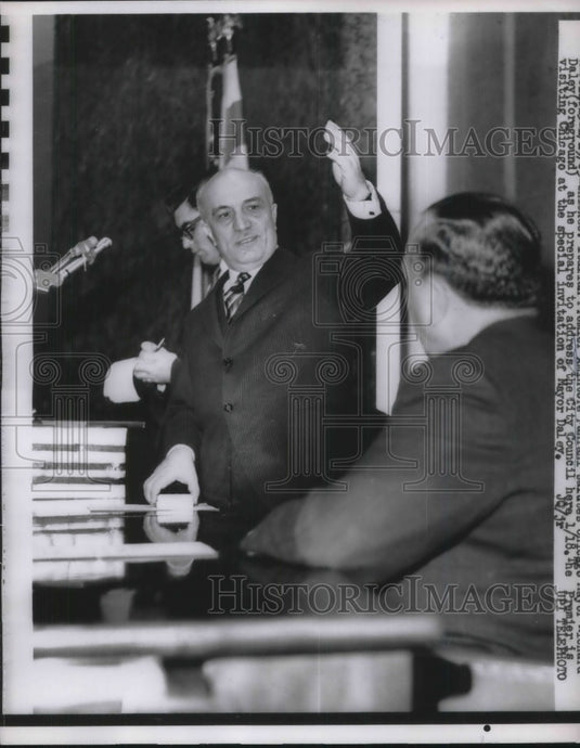1932 Press Photo Premier Visits Chicago With Mayor Daley - nec02499 - Historic Images