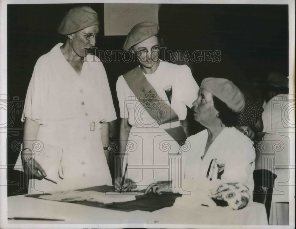 1938 Press Photo Women&#39;s Overseas Service League, Mrs Botsford,M Parsons - Historic Images