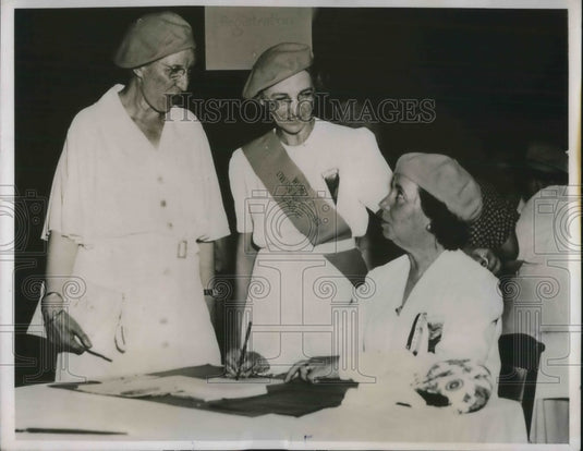1938 Press Photo Women's Overseas Service League, Mrs Botsford,M Parsons - Historic Images